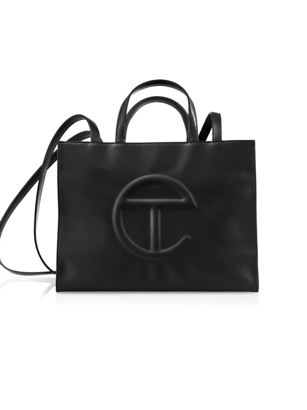 Telfar black medium shopping bag
